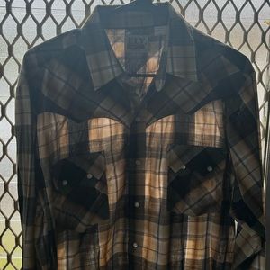 L Ely Cattleman 🤠 Western Plaid Flannel 👕